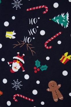 Conjunto de pijama de Natal azul marinho