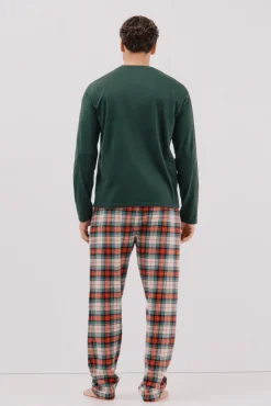 Conjunto de pijama malha e tecido