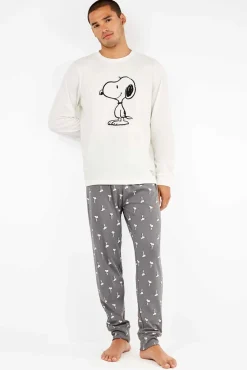 Conjunto de pijama masculino com estampado do Snoopy