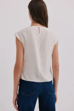 Constança. Blusa drapeada