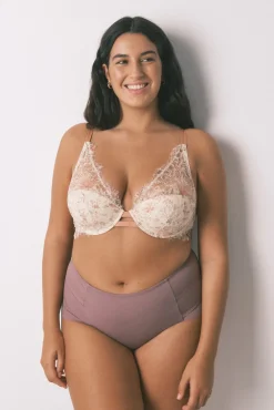 Cueca alta clássica em microfibra rosa