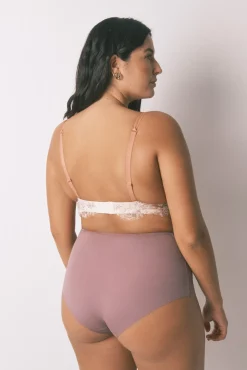 Cueca alta clássica em microfibra rosa