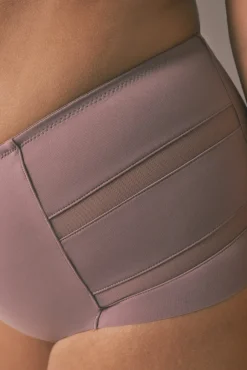 Cueca alta clássica em microfibra rosa