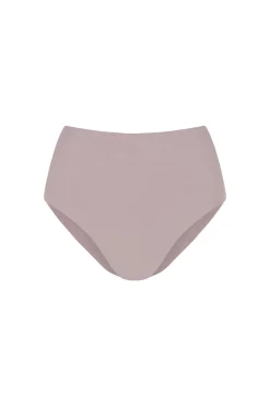 Cueca de algodão bege cintura alta