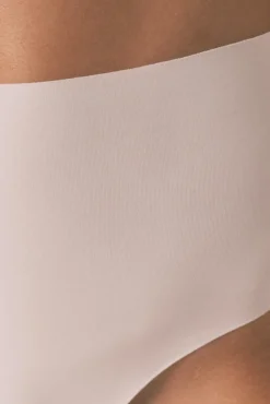 Cueca de algodão rosa cintura alta
