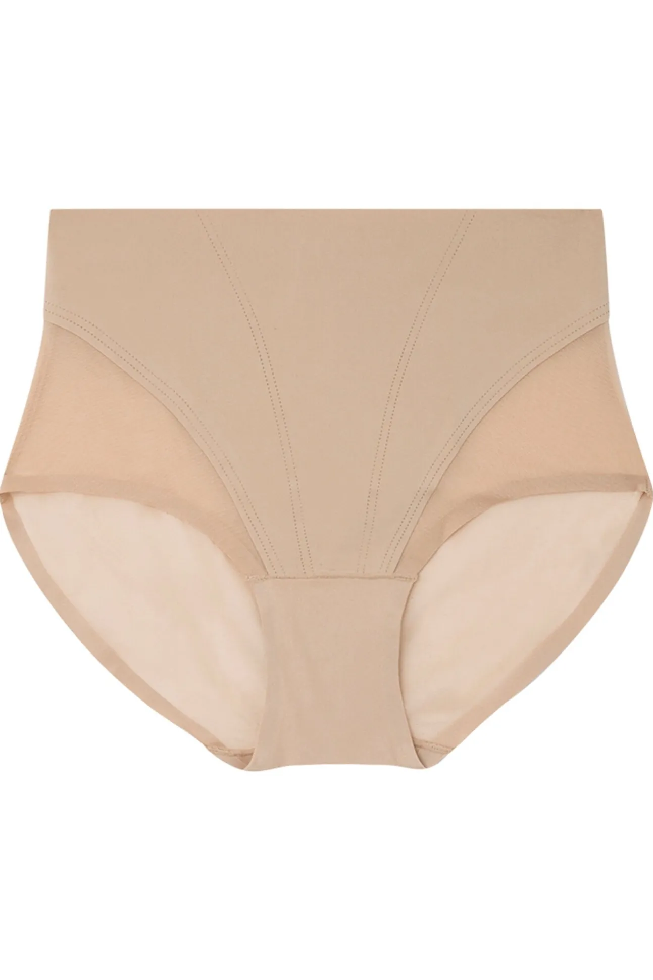 Cueca média modeladora tule nude