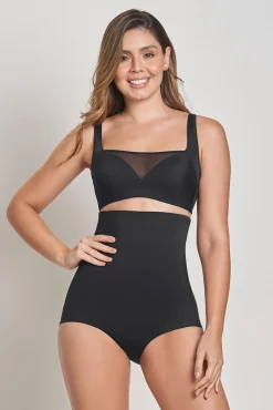 Cuequinha cinta de cintura alta com controle moderado no abdômen e costas