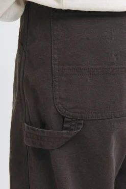 Denim cargo calça