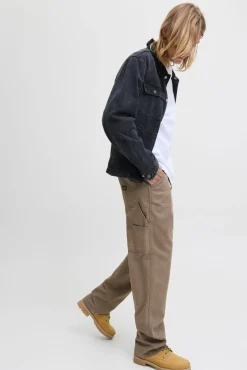Denim cargo calça