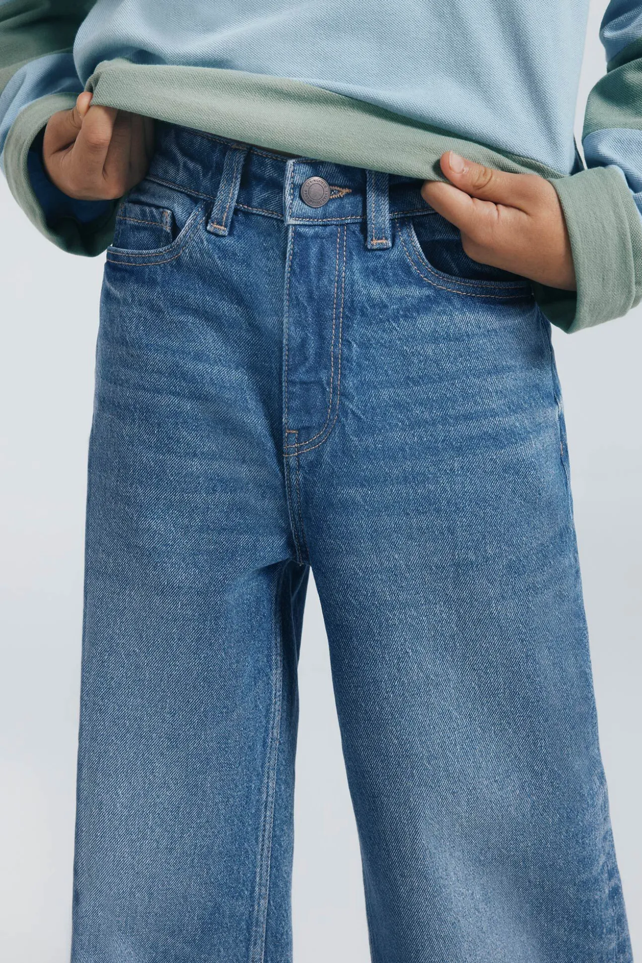 denim jeans culotte para meninas