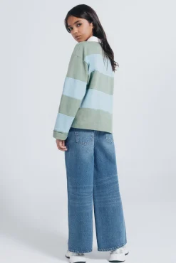 denim jeans culotte para meninas