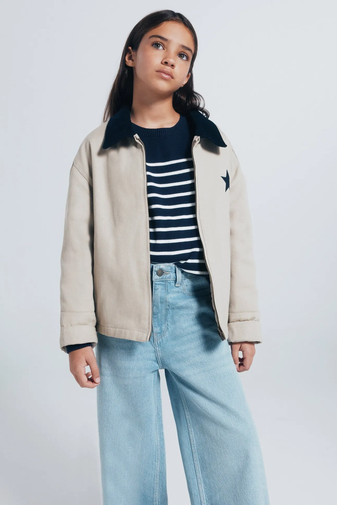 denim jeans culotte para meninas