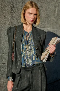 Estela. Blazer riscas