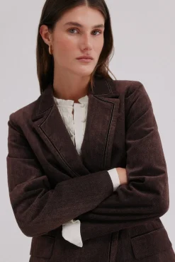 Esther. Blazer de veludo cotelê
