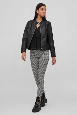 Faux leather biker jacket