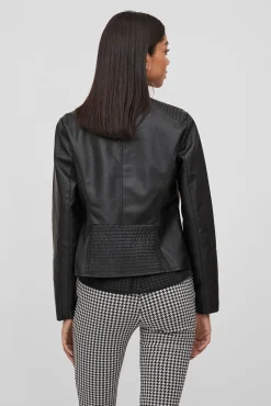 Faux leather biker jacket