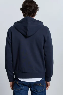 Fecho-Éclair com sweatshirt e escudo azul marinho
