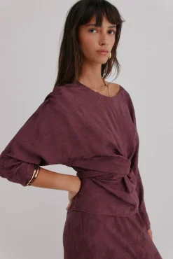 Glory. Blusa com estampado jacquard