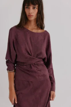 Glory. Blusa com estampado jacquard