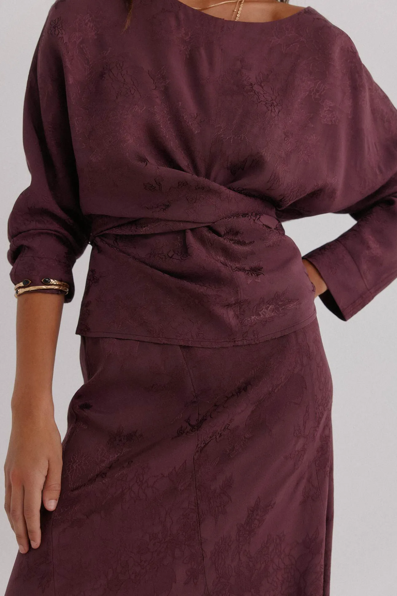 Glory. Blusa com estampado jacquard