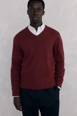 Gola de lã merino e cashmere com bico