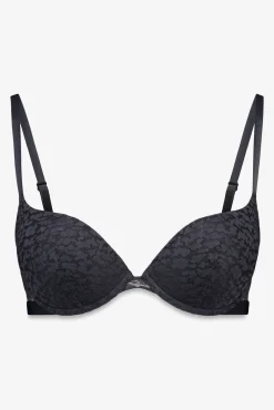 GORGEOUS soutien push-up preto com estampa animal