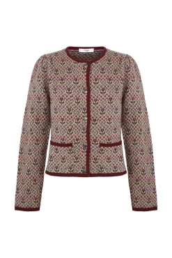 Isela. Casaco de malha jacquard