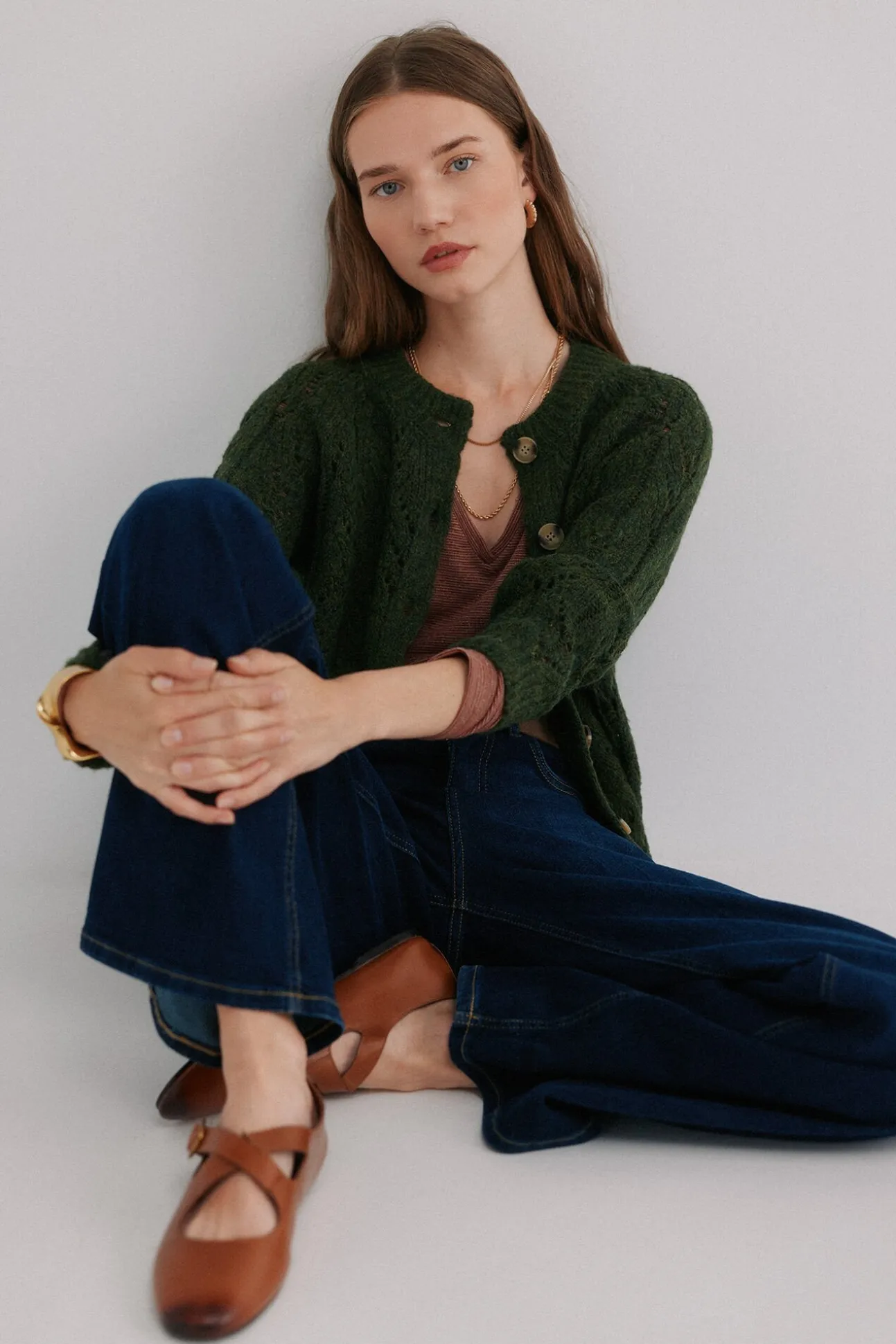 Ivette. Casaco de malha vazado