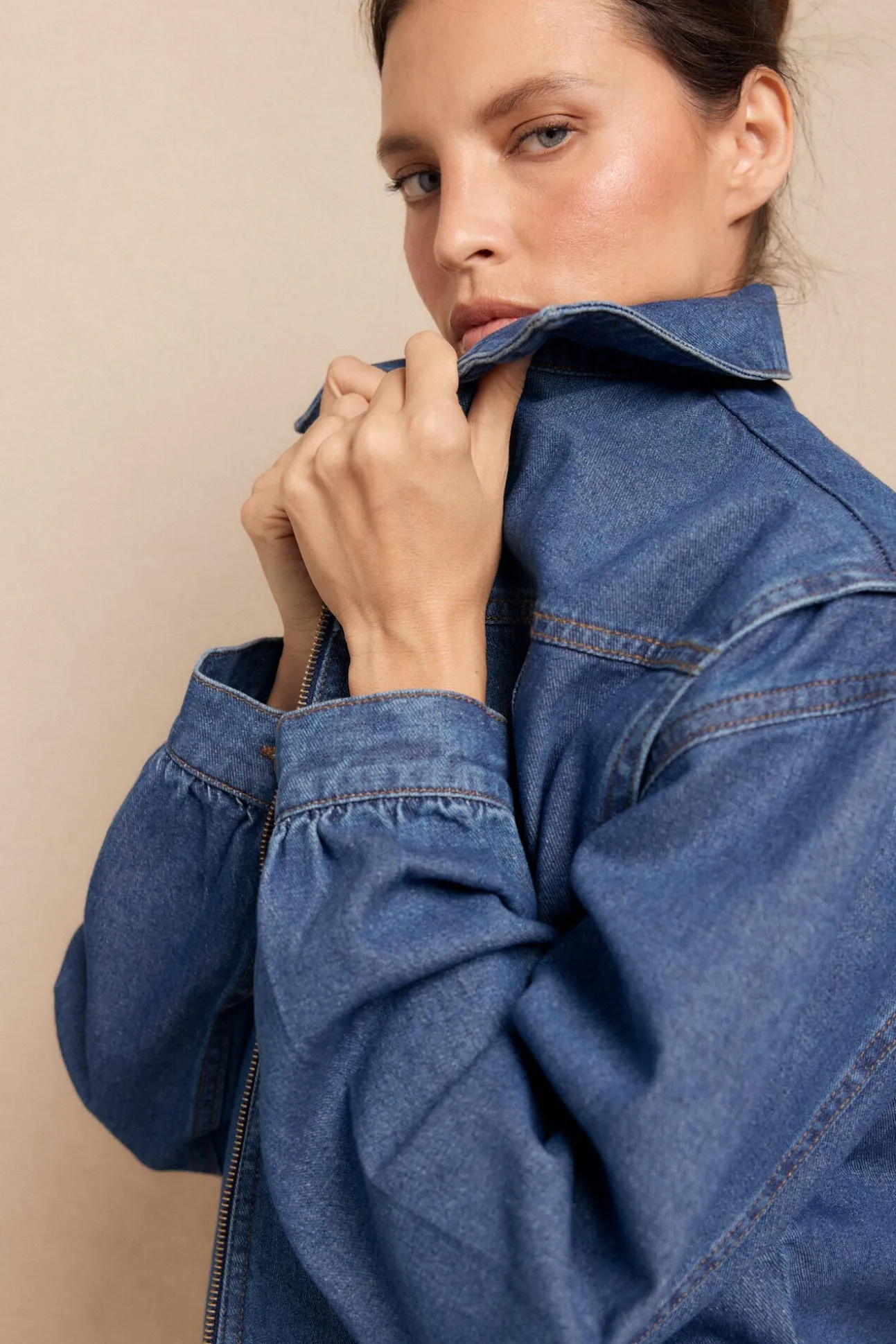 Jaqueta bomber jeans