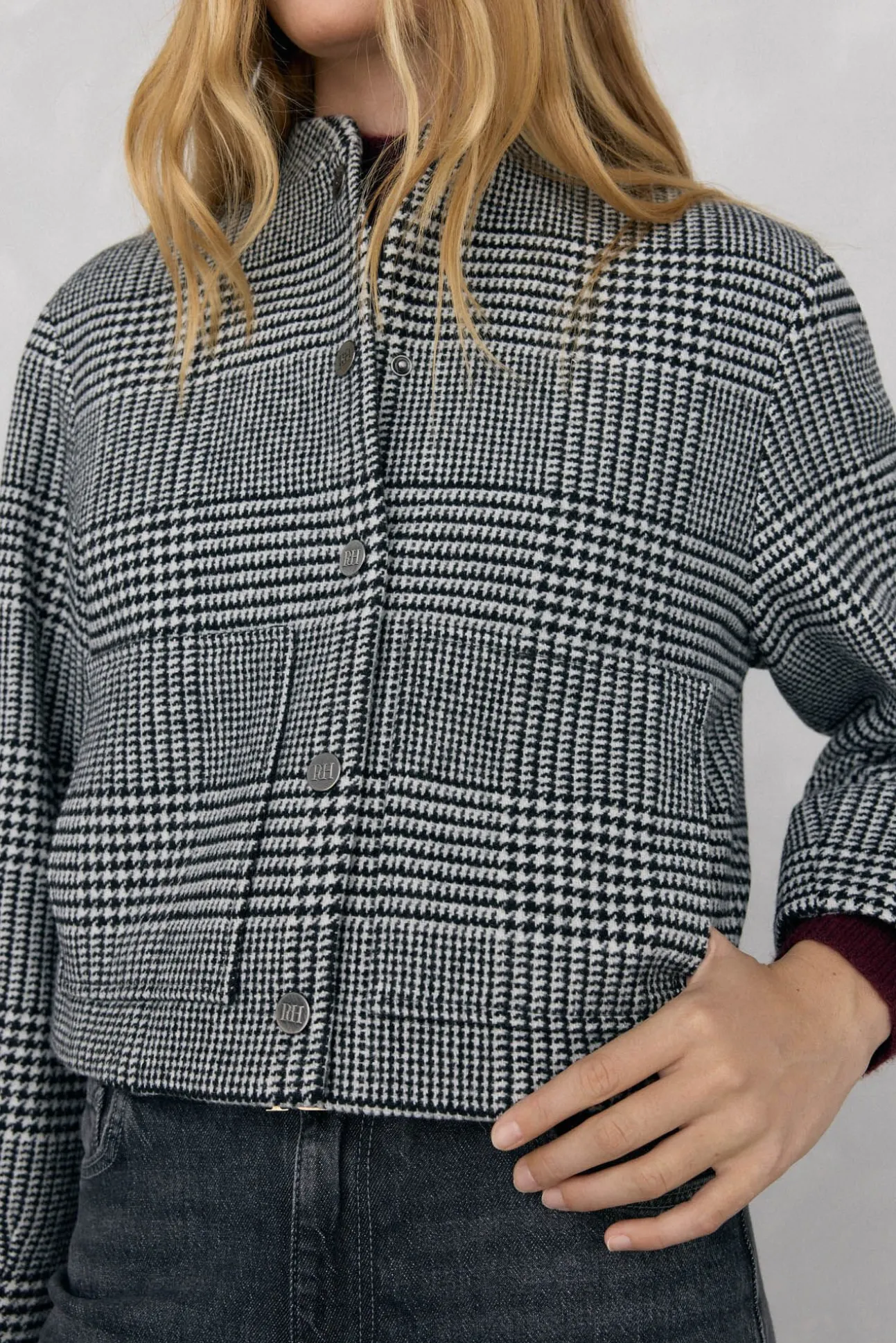 Jaqueta bomber xadrez