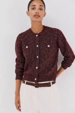 Jaqueta de lurex com botões