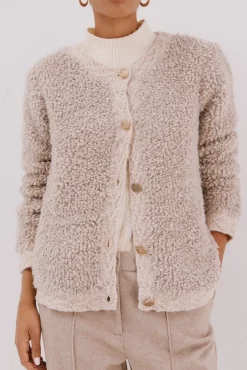 Jaqueta de malha bouclé