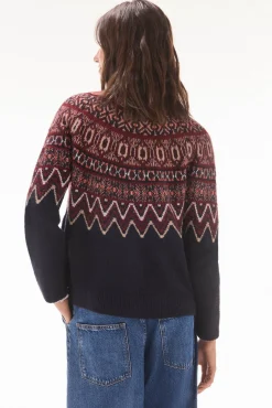 Jaqueta jacquard geométrica multicolor