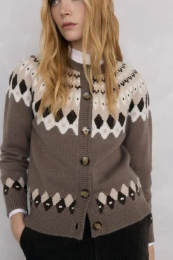 Jaqueta jacquard grega