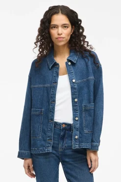 Jaqueta jeans com bolsos
