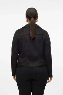 Jaqueta plus size com efeito pele