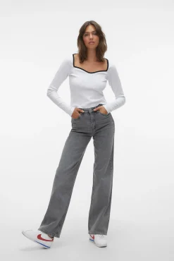 Jeans de corte alta