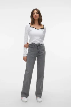 Jeans de corte alta