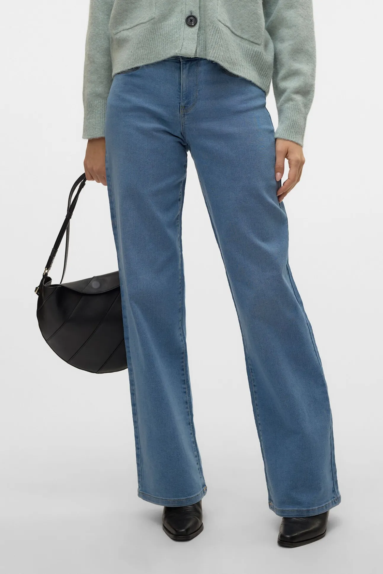Jeans de perna larga
