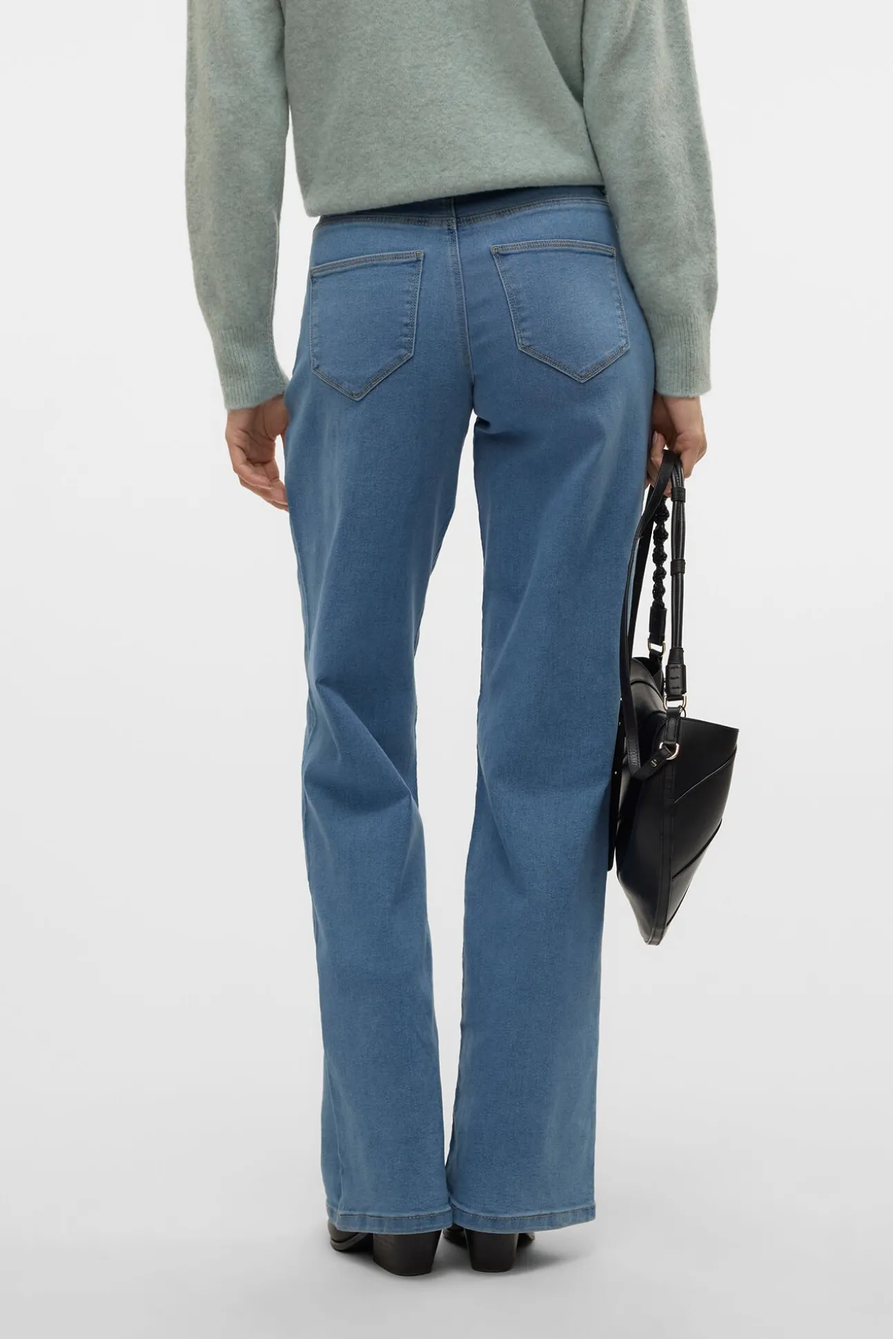 Jeans de perna larga