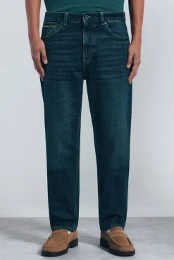 Jeans lavado escuro regular fit