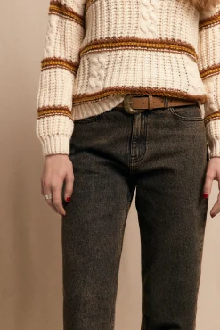 Jeans marrom tingido