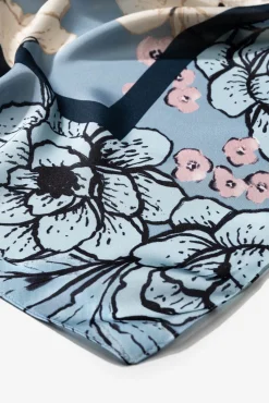 Lenço Acetinado Estampado Floral