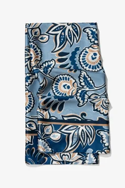 Lenço de cetim com estampado floral