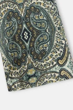 Macacão de veludo cotelê com estampado de caxemira