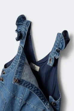 Macacão jeans longo para meninas