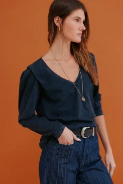 Maialen. T-shirt com efeito lavado