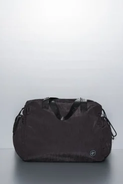 Mala de viagem de nylon acetinado preto