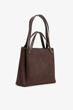 Mala tote bag com efeito camurça