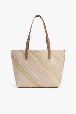 Mala tote bag com efeito de couro estampado